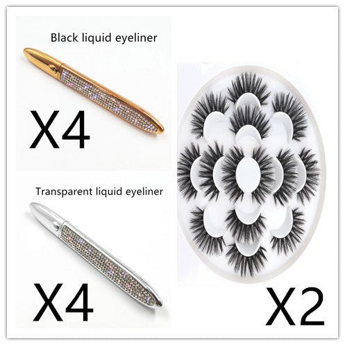 False Eyelashes Self-adhesive Eyeliner Multicolor $17.50 Dana Fashion Color: Mix packing Eyeliner color: Set5 makeup Product information: Color classification: Black liquid eyeliner, coffee color liquid eyeliner, transparent liquid eyeliner After applying