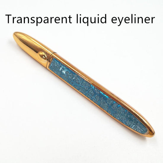 False Eyelashes Self-adhesive Eyeliner Multicolor $17.50 Dana Fashion Color: Blue leather Eyeliner color: Transparent makeup Product information: Color classification: Black liquid eyeliner, coffee color liquid eyeliner, transparent liquid eyeliner After