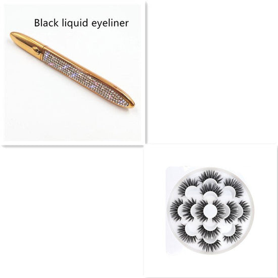 False Eyelashes Self-adhesive Eyeliner Multicolor $17.50 Dana Fashion Color: Full Diamond Set Eyeliner color: Black makeup Product information: Color classification: Black liquid eyeliner, coffee color liquid eyeliner, transparent liquid eyeliner After ap