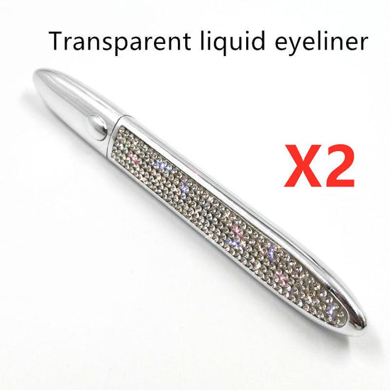 False Eyelashes Self-adhesive Eyeliner Multicolor $17.50 Dana Fashion Color: Silver 2pcs Eyeliner color: Transparent makeup Product information: Color classification: Black liquid eyeliner, coffee color liquid eyeliner, transparent liquid eyeliner After a