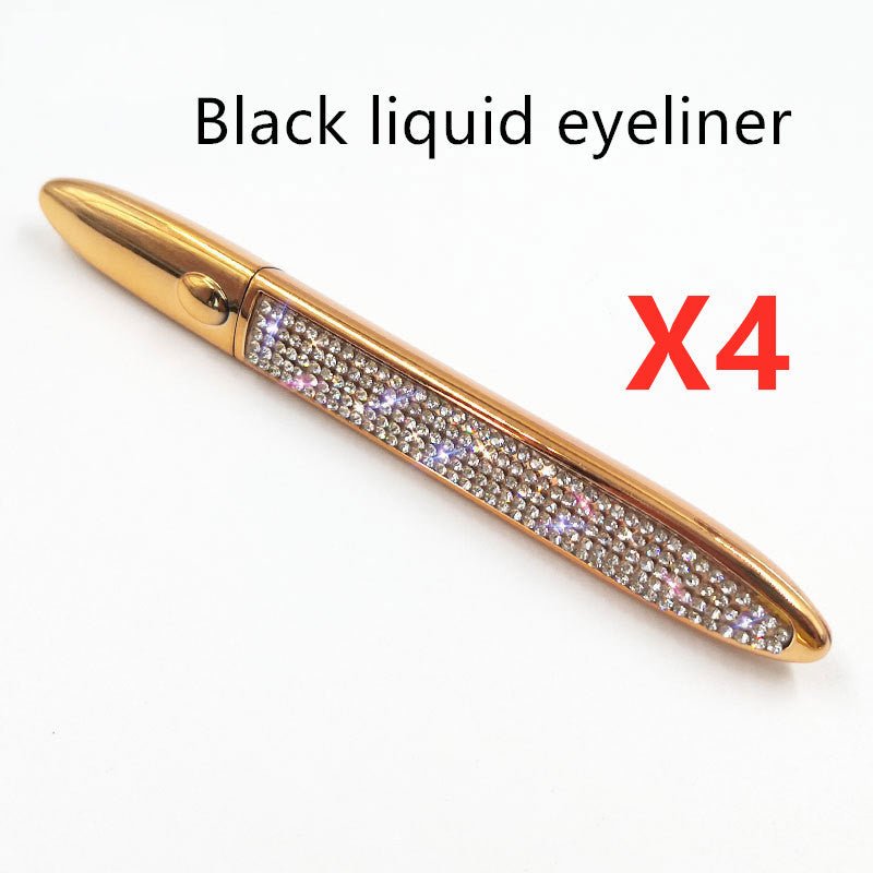 False Eyelashes Self-adhesive Eyeliner Multicolor $17.50 Dana Fashion Color: Full Diamond 4pcs Eyeliner color: Black makeup Product information: Color classification: Black liquid eyeliner, coffee color liquid eyeliner, transparent liquid eyeliner After a