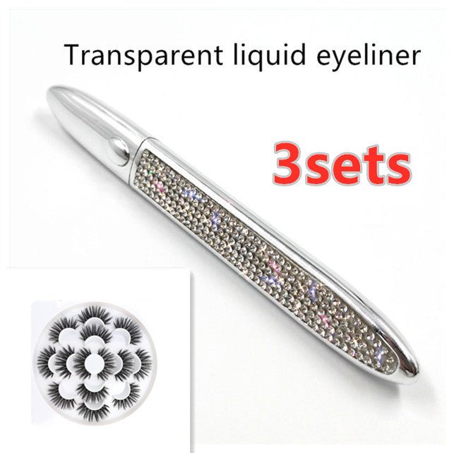 False Eyelashes Self-adhesive Eyeliner Multicolor $17.50 Dana Fashion Color: Silver 3sets Eyeliner color: Transparent makeup Product information: Color classification: Black liquid eyeliner, coffee color liquid eyeliner, transparent liquid eyeliner After