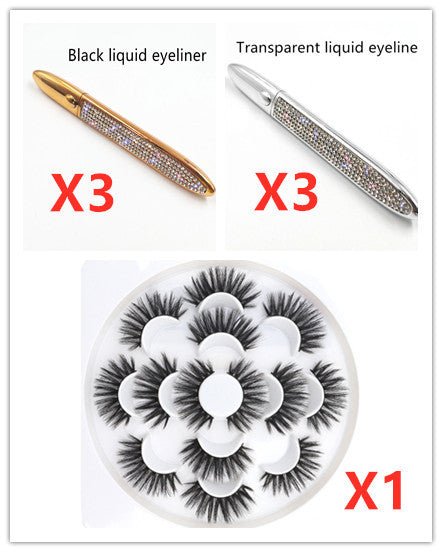 False Eyelashes Self-adhesive Eyeliner Multicolor $17.50 Dana Fashion Color: Mix packing Eyeliner color: Set1 makeup Product information: Color classification: Black liquid eyeliner, coffee color liquid eyeliner, transparent liquid eyeliner After applying