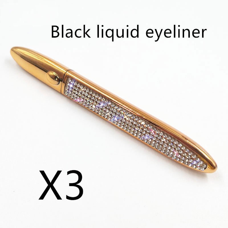 False Eyelashes Self-adhesive Eyeliner Multicolor $17.50 Dana Fashion Color: Full Diamond 3pcs Eyeliner color: Black makeup Product information: Color classification: Black liquid eyeliner, coffee color liquid eyeliner, transparent liquid eyeliner After a