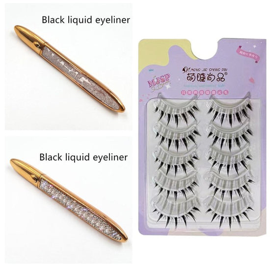 False Eyelashes Self-adhesive Eyeliner Multicolor $17.50 Dana Fashion Color: B Set Eyeliner color: Set makeup Product information: Color classification: Black liquid eyeliner, coffee color liquid eyeliner, transparent liquid eyeliner After applying the tr