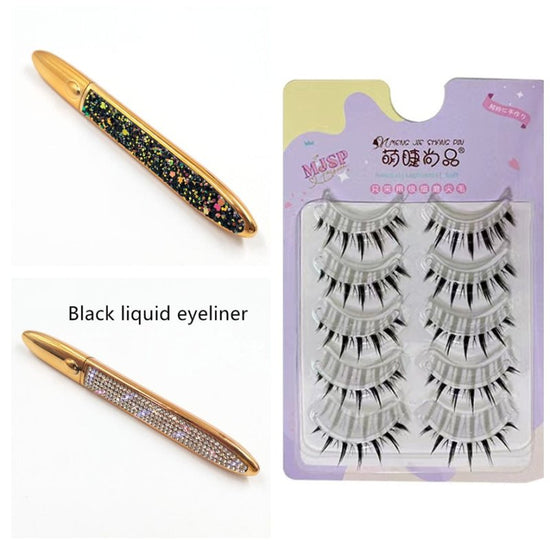 False Eyelashes Self-adhesive Eyeliner Multicolor $17.50 Dana Fashion Color: F Set Eyeliner color: Set makeup Product information: Color classification: Black liquid eyeliner, coffee color liquid eyeliner, transparent liquid eyeliner After applying the tr
