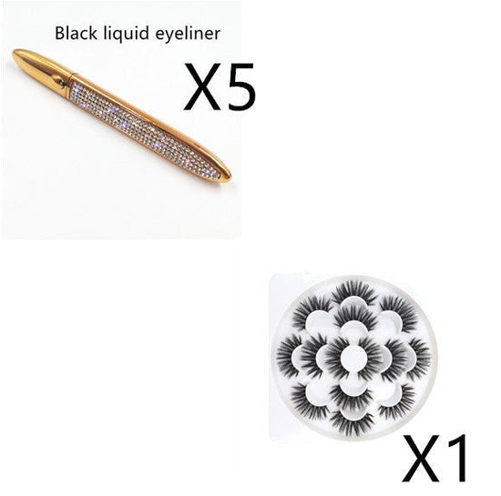 False Eyelashes Self-adhesive Eyeliner Multicolor $17.50 Dana Fashion Color: Mix packing Eyeliner color: Set4 makeup Product information: Color classification: Black liquid eyeliner, coffee color liquid eyeliner, transparent liquid eyeliner After applying