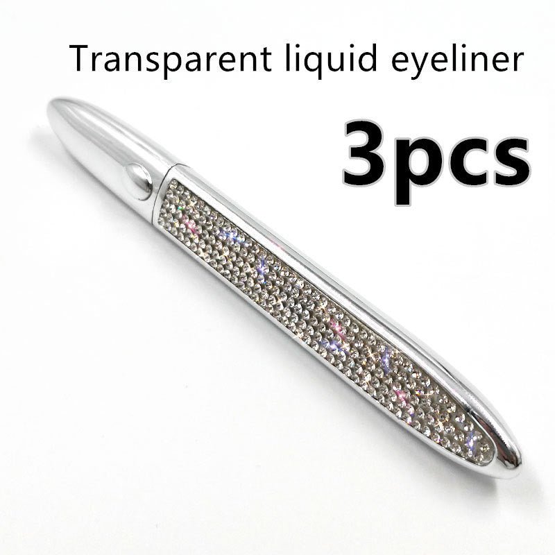 False Eyelashes Self-adhesive Eyeliner Multicolor $17.50 Dana Fashion Color: Silver 3pcs Eyeliner color: Transparent makeup Product information: Color classification: Black liquid eyeliner, coffee color liquid eyeliner, transparent liquid eyeliner After a
