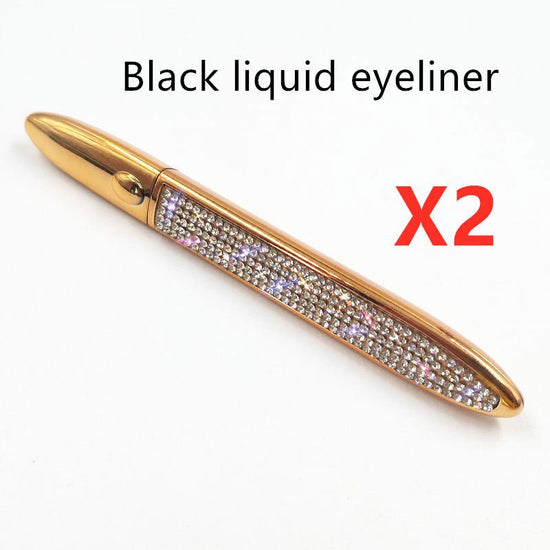 False Eyelashes Self-adhesive Eyeliner Multicolor $17.50 Dana Fashion Color: Full Diamond 2pcs Eyeliner color: Black makeup Product information: Color classification: Black liquid eyeliner, coffee color liquid eyeliner, transparent liquid eyeliner After a