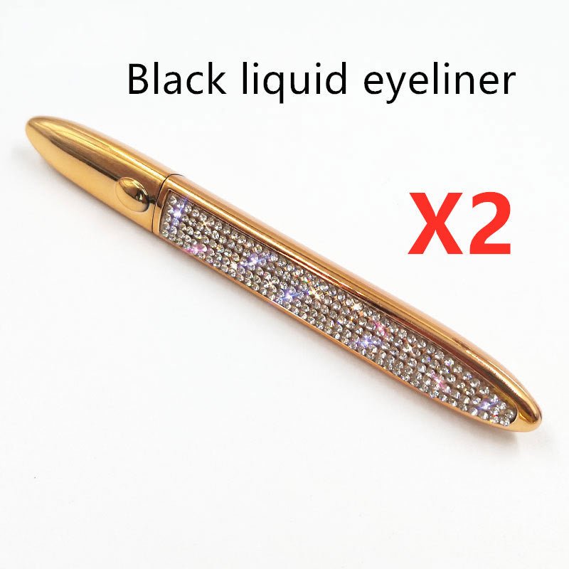 False Eyelashes Self-adhesive Eyeliner Multicolor $17.50 Dana Fashion Color: Full Diamond 2pcs Eyeliner color: Black makeup Product information: Color classification: Black liquid eyeliner, coffee color liquid eyeliner, transparent liquid eyeliner After a