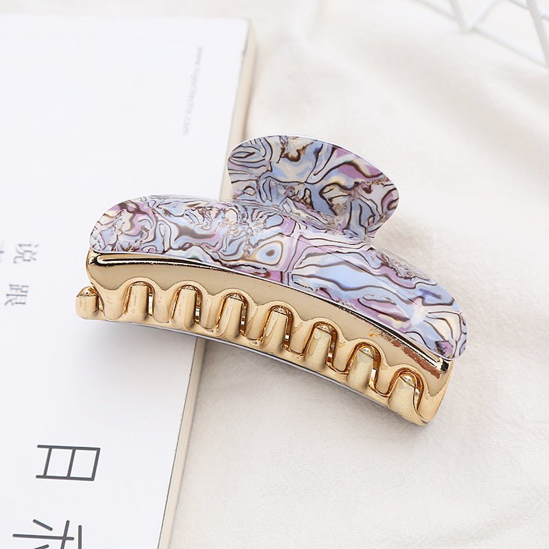 Fashion Acrylic Women's Tie Up The Hair Stripe Hair Claw $9.00 Dana Fashion Color: 9CM Gray Women's Accessories Product information: Treatment Process: oil injection Color: 9CM-beige, 9CM-skin color, 9CM-Rose Red, 9CM-Green, 9CM-gray, 9CM-purple Applicabl