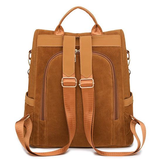 Fashion All-matching Large-capacity Backpack Go Out Travel $43.28 Dana Fashion Color: Black Women's Bags Product information: Lining texture: Polyester Applicable scenario: leisure travel Color: black, brown, brown Outer bag type: Sandwich pocket Function