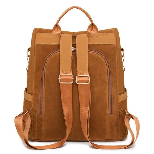 Fashion All-matching Large-capacity Backpack Go Out Travel $43.28 Dana Fashion Color: Black Women's Bags Product information: Lining texture: Polyester Applicable scenario: leisure travel Color: black, brown, brown Outer bag type: Sandwich pocket Function