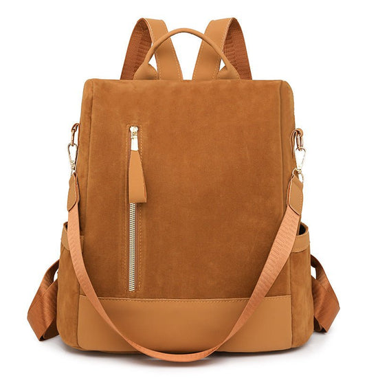 Fashion All-matching Large-capacity Backpack Go Out Travel $43.28 Dana Fashion Color: Brown Women's Bags Product information: Lining texture: Polyester Applicable scenario: leisure travel Color: black, brown, brown Outer bag type: Sandwich pocket Function