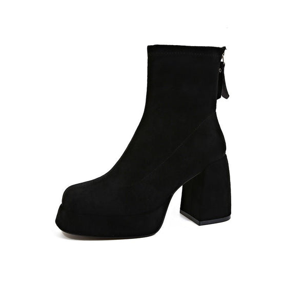 Fashion Back Zipper Suede Women's Fashion $49.35 Dana Fashion Color: Black Single Lining Size: 34 Women's shoes ข้อมูลผลิตภัณฑ์: วัสดุซับใน: ผ้าฝ้าย สี : สีน้ำตาลอูฐพร้อมผ้าฝ้าย, สีดำ, ซับในผ้าฝ้าย, ชานมพร้อมผ้าฝ้าย, ซับในอูฐเดี่ยว, ซับในเดี่ยวสีดำ, รายกา