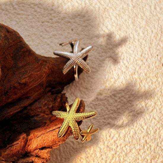 Fashion Beach Vintage Starfish Stainless Steel Men's High Sense Ring $15.70 Dana Fashion Color: JZYS461G Women's Accessories Product information: Type: open mouth Treatment Process: Electroplating Color: JZ-YS461-S,JZ-YS461-G Applicable people: Unisex Sty