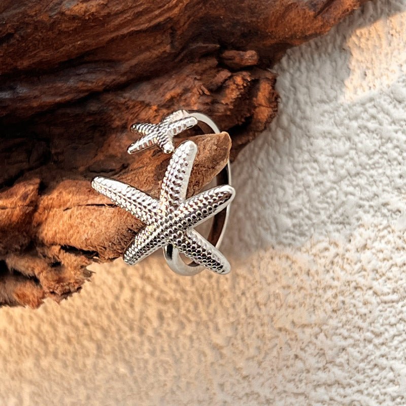 Fashion Beach Vintage Starfish Stainless Steel Men's High Sense Ring $14.74 Dana Fashion Color: JZYS461S Women's Accessories Product information: Type: open mouth Treatment Process: Electroplating Color: JZ-YS461-S,JZ-YS461-G Applicable people: Unisex Sty