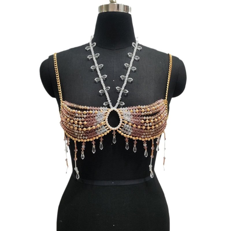 Fashion Colorful Beaded Chest Wrap Body Chains Women $99.65 Dana Fashion Color: Picture Color Women's Accessories Product information: Color: Picture color Packing list: Body Chains*1 Product Image: