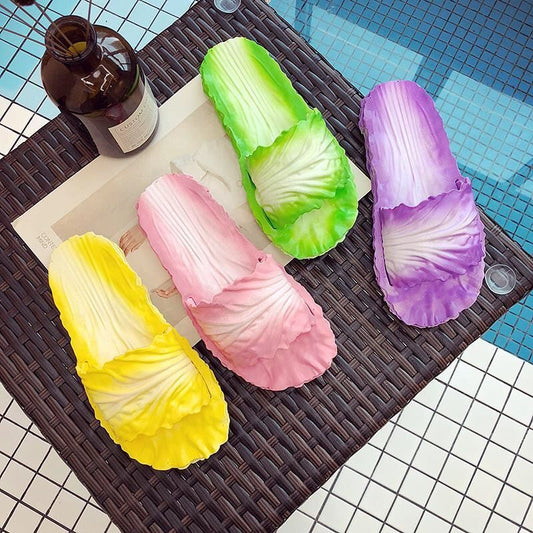 Fashion Creative Cabbage Slippers For Women $39.50 Dana Fashion Color: Light Green Size: 36to37 Women's shoes Product information: Pattern: solid color Color: light green, yellow, pink Size: 36-37,38-39,40-41 Popular elements: Tassel Shoe Upper material: