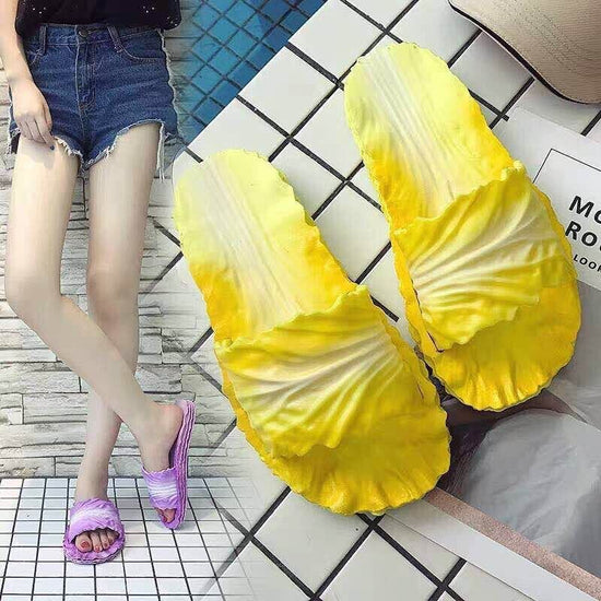 Fashion Creative Cabbage Slippers For Women $39.50 Dana Fashion Color: Light Green Size: 36to37 Women's shoes Product information: Pattern: solid color Color: light green, yellow, pink Size: 36-37,38-39,40-41 Popular elements: Tassel Shoe Upper material: