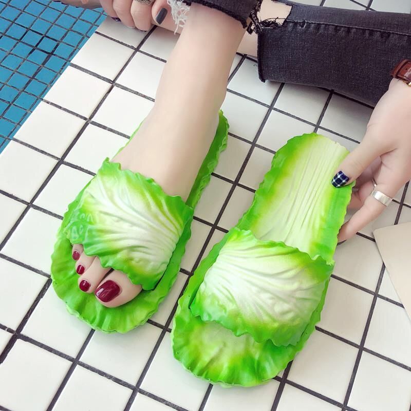 Fashion Creative Cabbage Slippers For Women $39.50 Dana Fashion Color: Light Green Size: 36to37 Women's shoes Product information: Pattern: solid color Color: light green, yellow, pink Size: 36-37,38-39,40-41 Popular elements: Tassel Shoe Upper material: