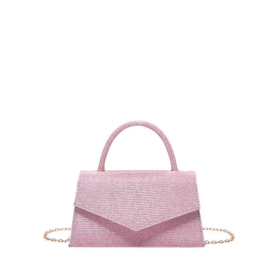 Fashion Diamond Small Square Bag For Women $25.00 Dana Fashion Color: Pink Women's Bags Product information: Lining texture: synthetic leather Applicable scenarios: Daily matching Color: gold, black, silver, pink Outer bag type: Sandwich pocket Hardness: