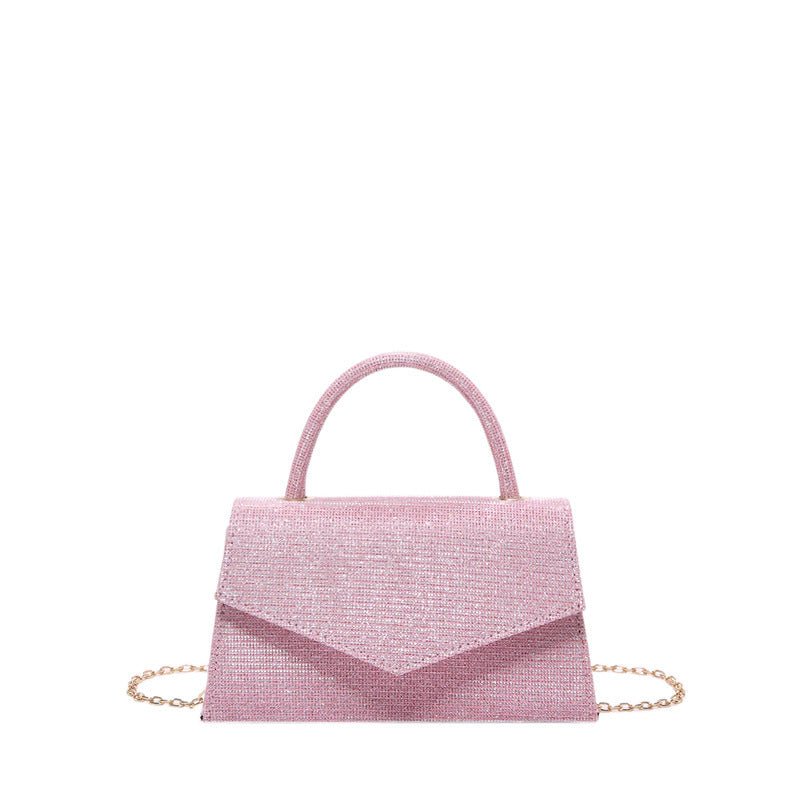 Fashion Diamond Small Square Bag For Women $25.00 Dana Fashion Color: Pink Women's Bags Product information: Lining texture: synthetic leather Applicable scenarios: Daily matching Color: gold, black, silver, pink Outer bag type: Sandwich pocket Hardness: