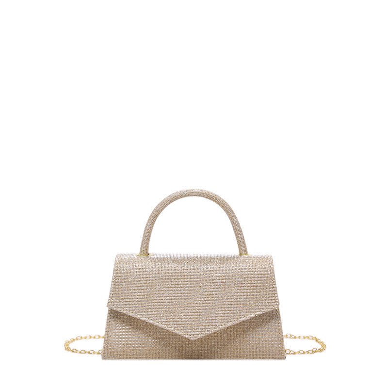 Fashion Diamond Small Square Bag For Women $25.00 Dana Fashion Color: Gold Women's Bags Product information: Lining texture: synthetic leather Applicable scenarios: Daily matching Color: gold, black, silver, pink Outer bag type: Sandwich pocket Hardness: