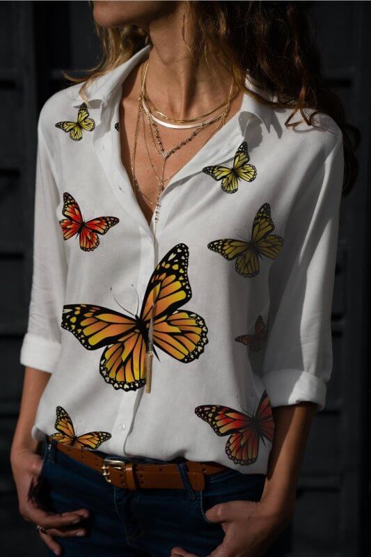 Fashion Digital Printing Long-sleeved Shirt Love $36.50 Dana Fashion Color: NZ240107 Size: 3XL Women's clothing Product information: Pattern: urban style Version: Loose Style type: temperament commute Popular elements: 3D/stereo pattern Style: Cardigan Fa