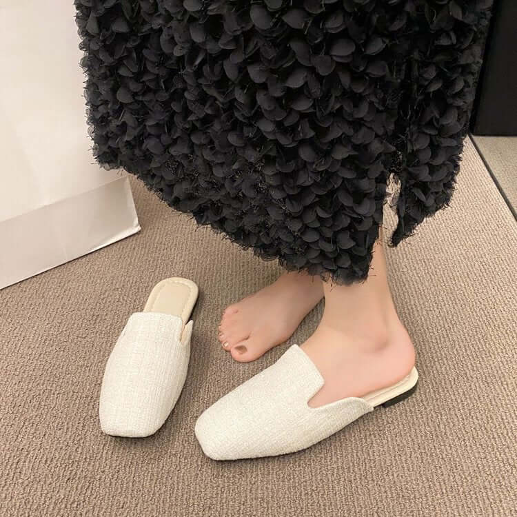 Fashion Flat French Shoes For Women $34.90 Dana Fashion Color: Beige Size: 35 Women's shoes Product information: Applicable age: Adult Color: blue, cream-white Material: cloth Style: Casual Size: 35.36, 37.38, 39.40, 41.42 Packing list: Women's shoes *1 p