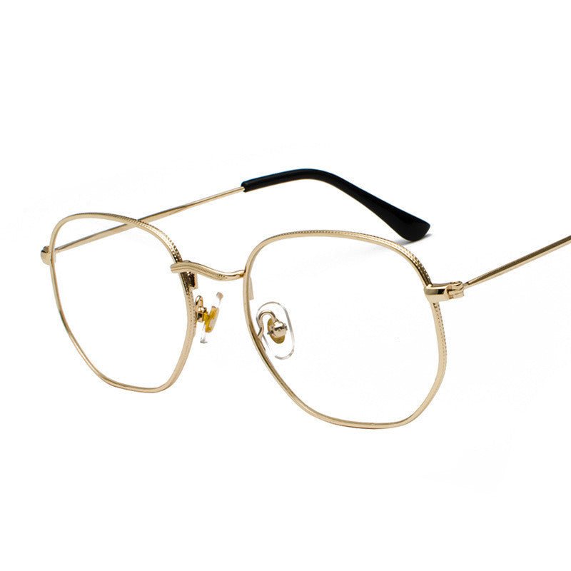 Fashion glasses $18.02 Dana Fashion Color: Gold Clear Women's Accessories Specifications: Conventional Glasses structure: frame Whether polarized light: No Lens material: PC Style: Personality Frame material: metal UV resistance level: UV400 Visible light