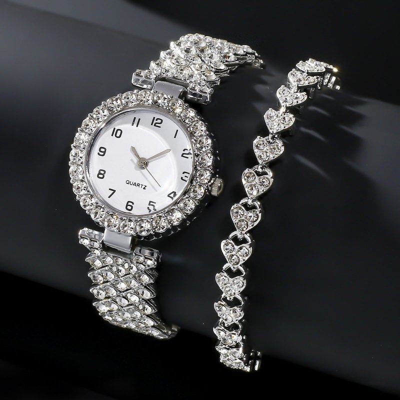 Fashion Jewelry 2pcs Luxury Fashion Women Watch Set Silver Strap Ladies Quartz Wristwatch Alloy Bracelet For Ladies Jewelry Set Clock Gift $13.94 Dana Fashion Color: Silver Suit Women's Accessories Overview: Unique design, stylish and beautiful. Good mate
