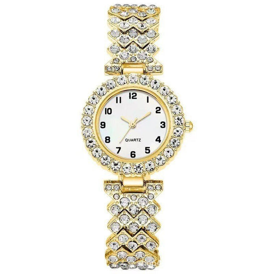 Fashion Jewelry 2pcs Luxury Fashion Women Watch Set Silver Strap Ladies Quartz Wristwatch Alloy Bracelet For Ladies Jewelry Set Clock Gift $11.59 Dana Fashion Color: Gold Women's Accessories Overview: Unique design, stylish and beautiful. Good material, c