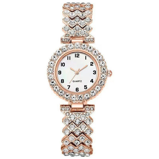 Fashion Jewelry 2pcs Luxury Fashion Women Watch Set Silver Strap Ladies Quartz Wristwatch Alloy Bracelet For Ladies Jewelry Set Clock Gift $11.59 Dana Fashion Color: Rose Gold Women's Accessories Overview: Unique design, stylish and beautiful. Good materi