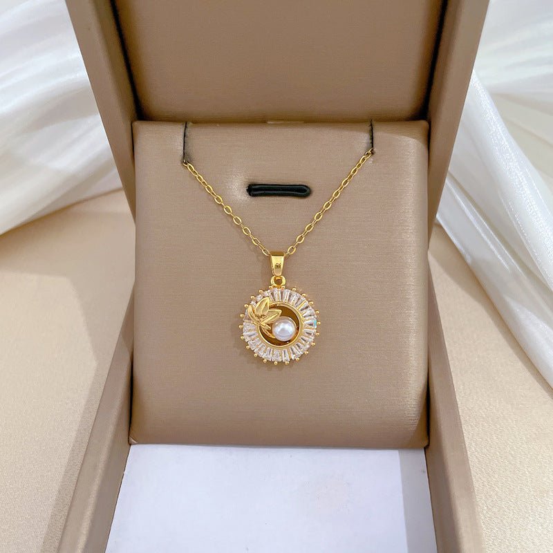 Fashion Jewelry Square Full Diamond Personalized Round Ring Leaves Necklace And Earrings Suite $19.28 Dana Fashion Color: D515 Necklace Women's Accessories Overview: Unique design, stylish and beautiful. Good material, High quality. Product information: T