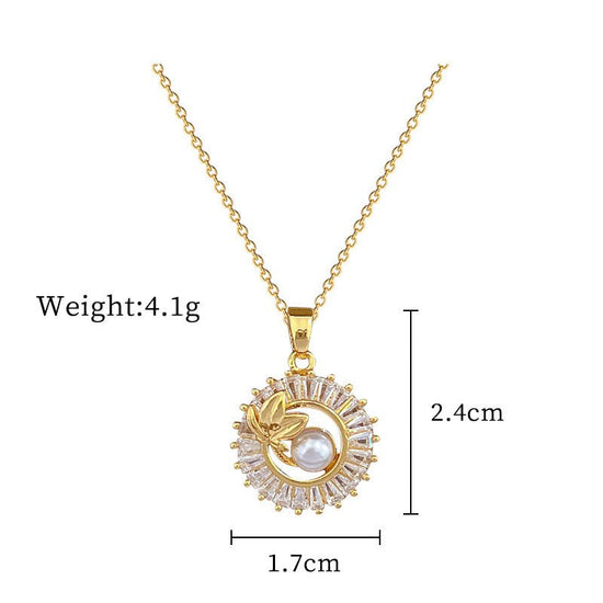 Fashion Jewelry Square Full Diamond Personalized Round Ring Leaves Necklace And Earrings Suite $19.28 Dana Fashion Color: D515 Necklace Women's Accessories Overview: Unique design, stylish and beautiful. Good material, High quality. Product information: T