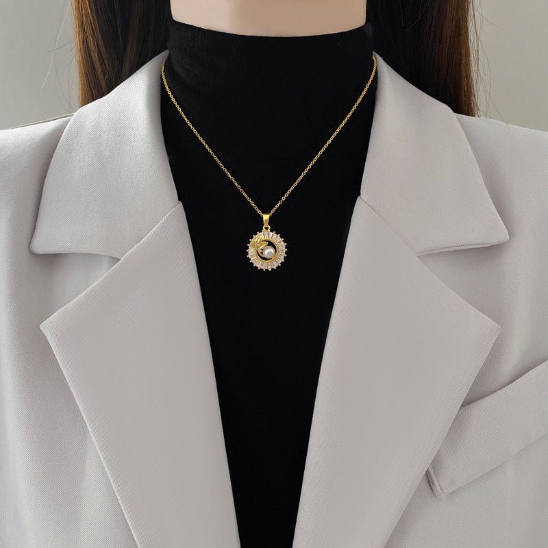Fashion Jewelry Square Full Diamond Personalized Round Ring Leaves Necklace And Earrings Suite $19.28 Dana Fashion Color: D515 Necklace Women's Accessories Overview: Unique design, stylish and beautiful. Good material, High quality. Product information: T
