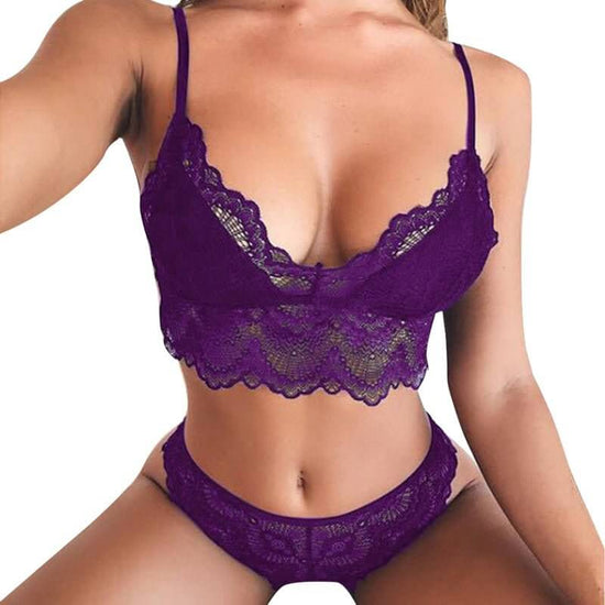 Fashion lace underwear set $14.90 Dana Fashion Color: Purple Size: L Women's clothing Main fabric composition: cotton 1. Asian sizes are 1 to 2 sizes smaller than European and American people. Choose the larger size if your size between two sizes. Please