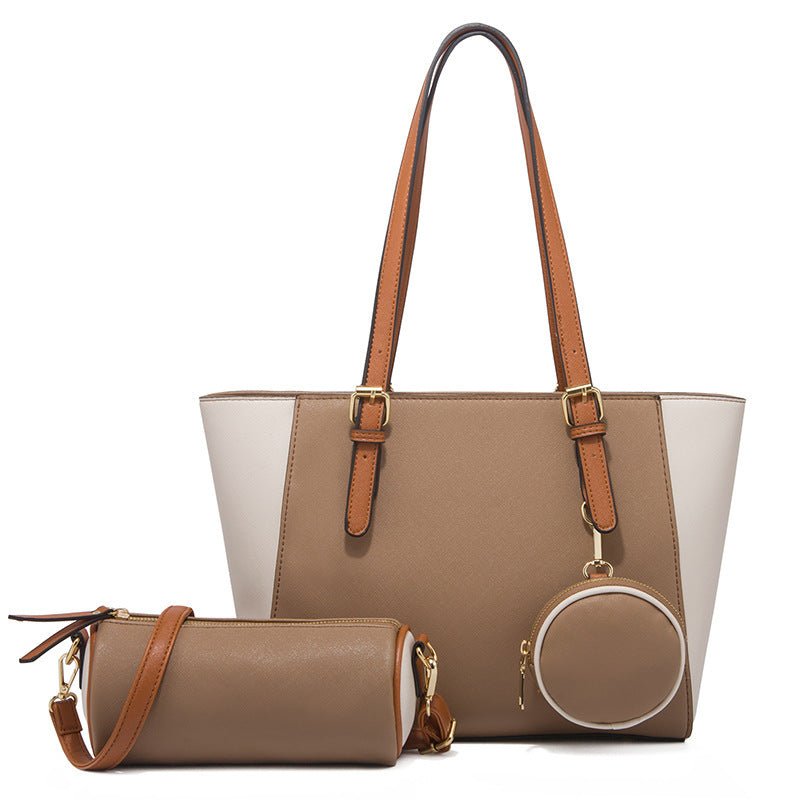 Fashion Large Capacity Three-in-one Saffiano Bag Portable Simplicity $65.23 Dana Fashion Color: Khaki Baby & Mother Product information: Lining texture: Polyester Applicable scenarios: Daily matching Color: white, dark blue, black, khaki, Brown Outer bag