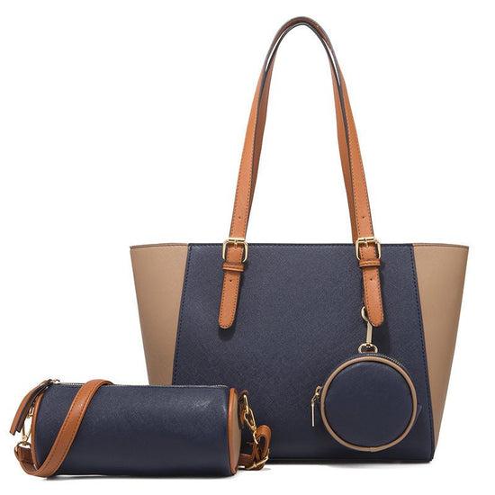 Fashion Large Capacity Three-in-one Saffiano Bag Portable Simplicity $65.23 Dana Fashion Color: Dark Blue Baby & Mother Product information: Lining texture: Polyester Applicable scenarios: Daily matching Color: white, dark blue, black, khaki, Brown Outer