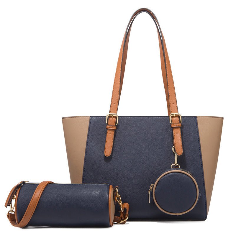 Fashion Large Capacity Three-in-one Saffiano Bag Portable Simplicity $65.23 Dana Fashion Color: Dark Blue Baby & Mother Product information: Lining texture: Polyester Applicable scenarios: Daily matching Color: white, dark blue, black, khaki, Brown Outer