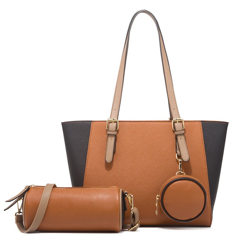 Fashion Large Capacity Three-in-one Saffiano Bag Portable Simplicity $65.23 Dana Fashion Color: Brown Baby & Mother Product information: Lining texture: Polyester Applicable scenarios: Daily matching Color: white, dark blue, black, khaki, Brown Outer bag