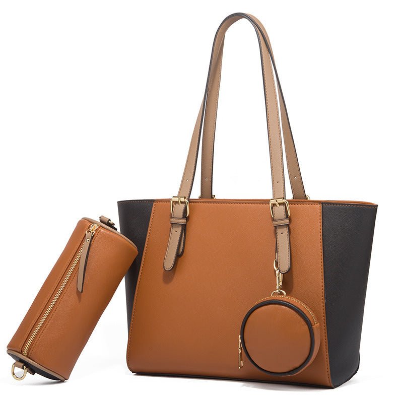 Fashion Large Capacity Three-in-one Saffiano Bag Portable Simplicity $65.23 Dana Fashion Color: Black Baby & Mother Product information: Lining texture: Polyester Applicable scenarios: Daily matching Color: white, dark blue, black, khaki, Brown Outer bag