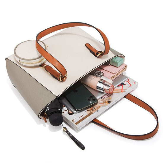 Fashion Large Capacity Three-in-one Saffiano Bag Portable Simplicity $65.23 Dana Fashion Color: Black Baby & Mother Product information: Lining texture: Polyester Applicable scenarios: Daily matching Color: white, dark blue, black, khaki, Brown Outer bag