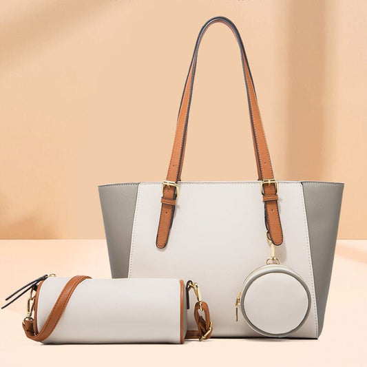 Fashion Large Capacity Three-in-one Saffiano Bag Portable Simplicity $65.23 Dana Fashion Color: Black Baby & Mother Product information: Lining texture: Polyester Applicable scenarios: Daily matching Color: white, dark blue, black, khaki, Brown Outer bag
