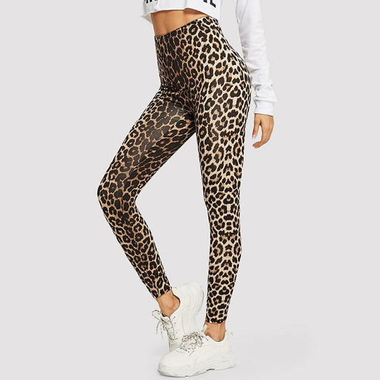 Fashion Leopard Print Leggings Stretch Slim Tight Waist Ankle-length Pants $36.42 Dana Fashion Color: Leopard Print Size: L Women's clothing Product information: Thickness: medium Pattern: animal pattern Fabric name: milk Silk Color: Leopard print Elastic