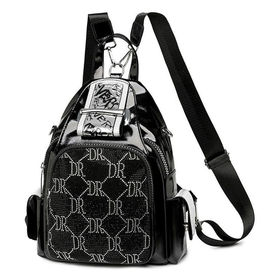 Fashion Letter Rhinestone Backpack For Women $73.06 Dana Fashion Color: Black Large Letters Women's Bags Product information: Color: Black, Black (big word) Outer bag type: Sandwich pocket Hardness: soft Function: breathable, wear-resistant, anti-theft, b
