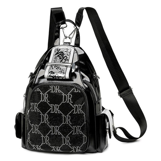 Fashion Letter Rhinestone Backpack For Women $73.06 Dana Fashion Color: Black Large Letters Women's Bags Product information: Color: Black, Black (big word) Outer bag type: Sandwich pocket Hardness: soft Function: breathable, wear-resistant, anti-theft, b
