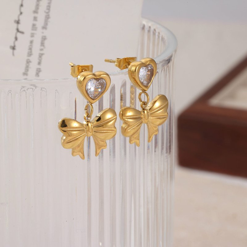 Fashion Love Butterfly Titanium Steel Ear Studs $17.91 Dana Fashion Color: Gold Women's Accessories Product information: Treatment Process: Electroplating Color: Gold, Platinum Applicable population: Female Material: titanium steel Shape: Bow Style: Simpl