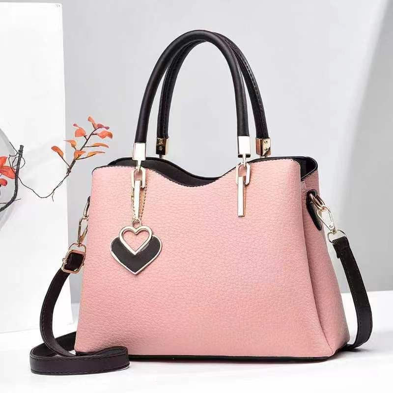 Fashion Middle-aged Shoulder Handbag Crossbody Women's Bag Litchi Bay Pattern $54.28 Dana Fashion Color: Pink Size: Length 28 Height 20 Width 12 Women's Bags Product information: Applicable scenarios: Daily matching Color: Black, creamy-white, pink, khaki